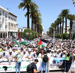 عشرات الآلاف يحتجّون بالرباط ضد تجويع غزة وسياسة التهجير والإبادة الجماعية
